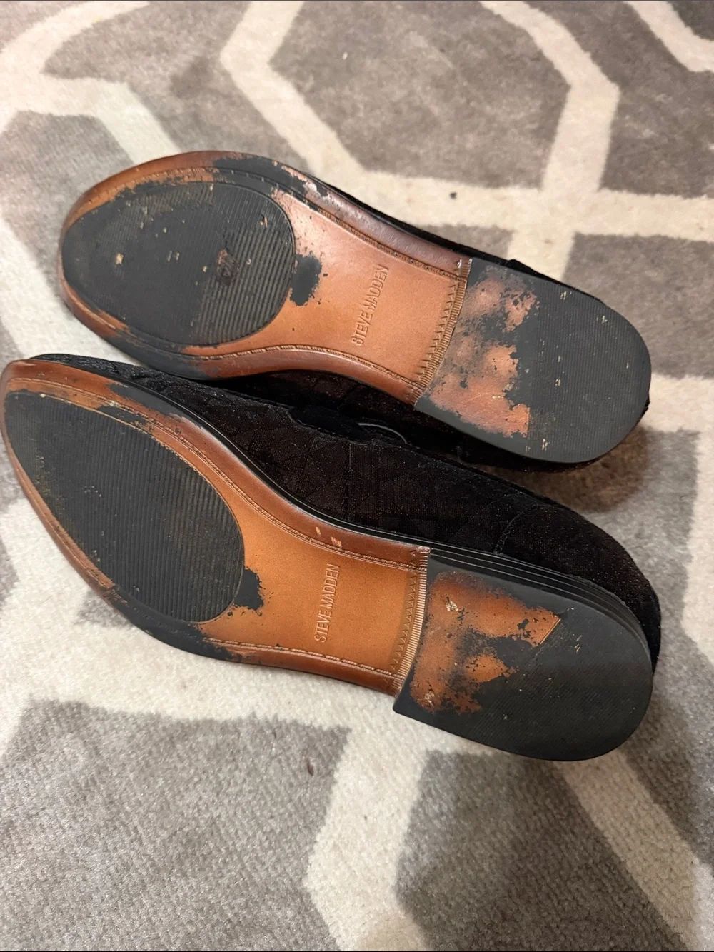 Men's Sz 11 Black Velvet Horsebit Loafers